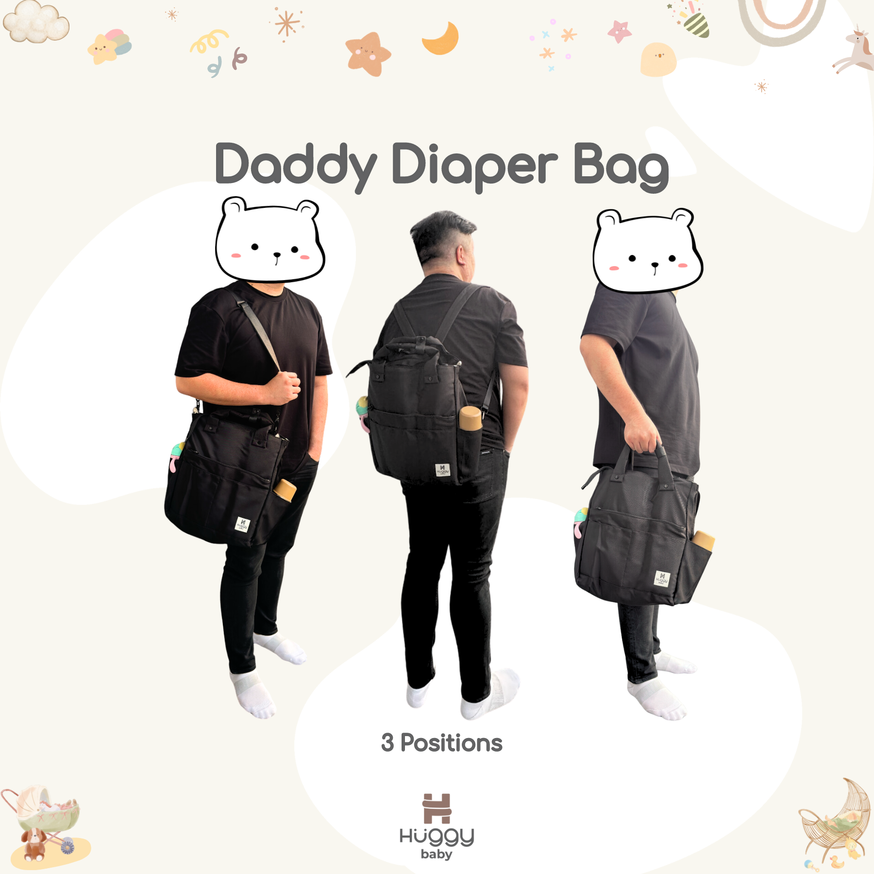 Huggy Baby BAG08 Daddy Diaper Bag | Tas Popok Bayi - Image 5