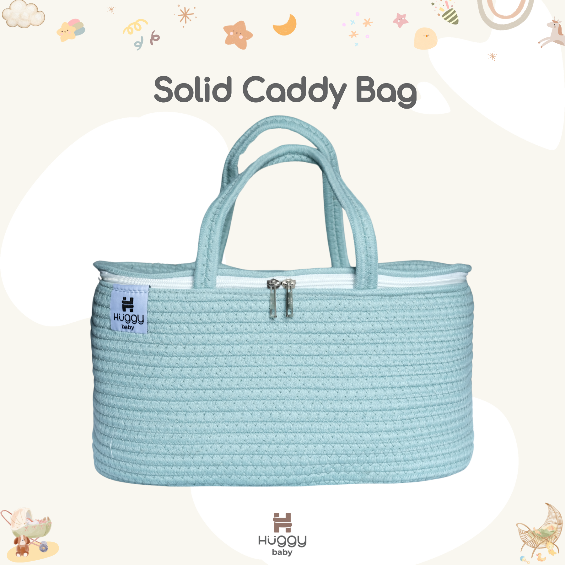 Huggy Baby BAG01S SOLID Caddy Bag | Tas Diaper Bag Organizer Bayi - Image 3