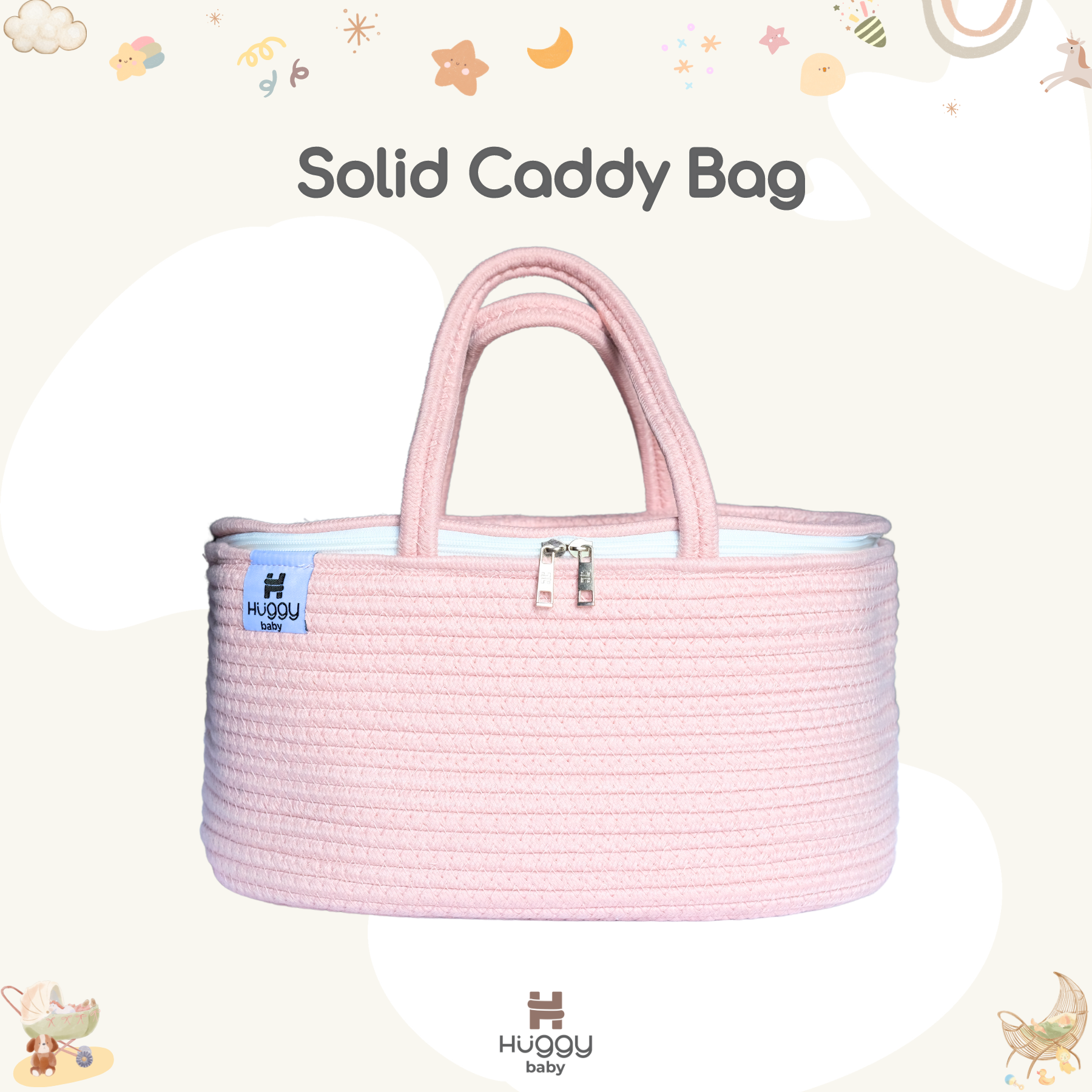 Huggy Baby BAG01S SOLID Caddy Bag | Tas Diaper Bag Organizer Bayi - Image 4