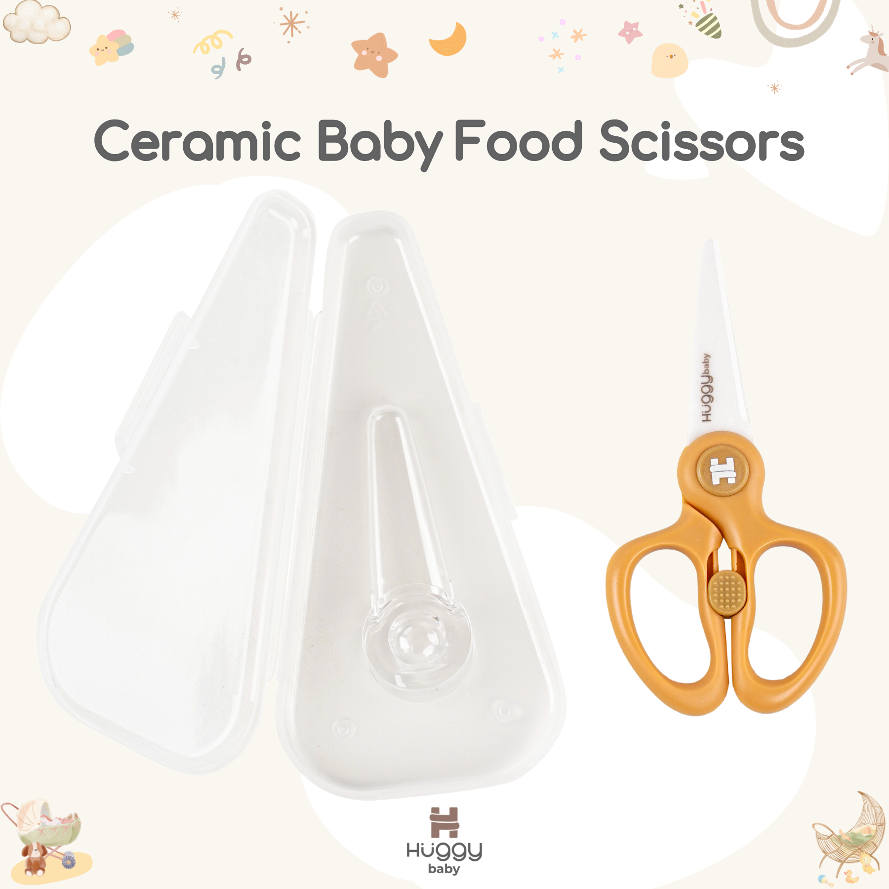 Huggy Baby CC01 Ceramic Baby Food Scissors | Gunting Makanan Anak Keramik - Image 5