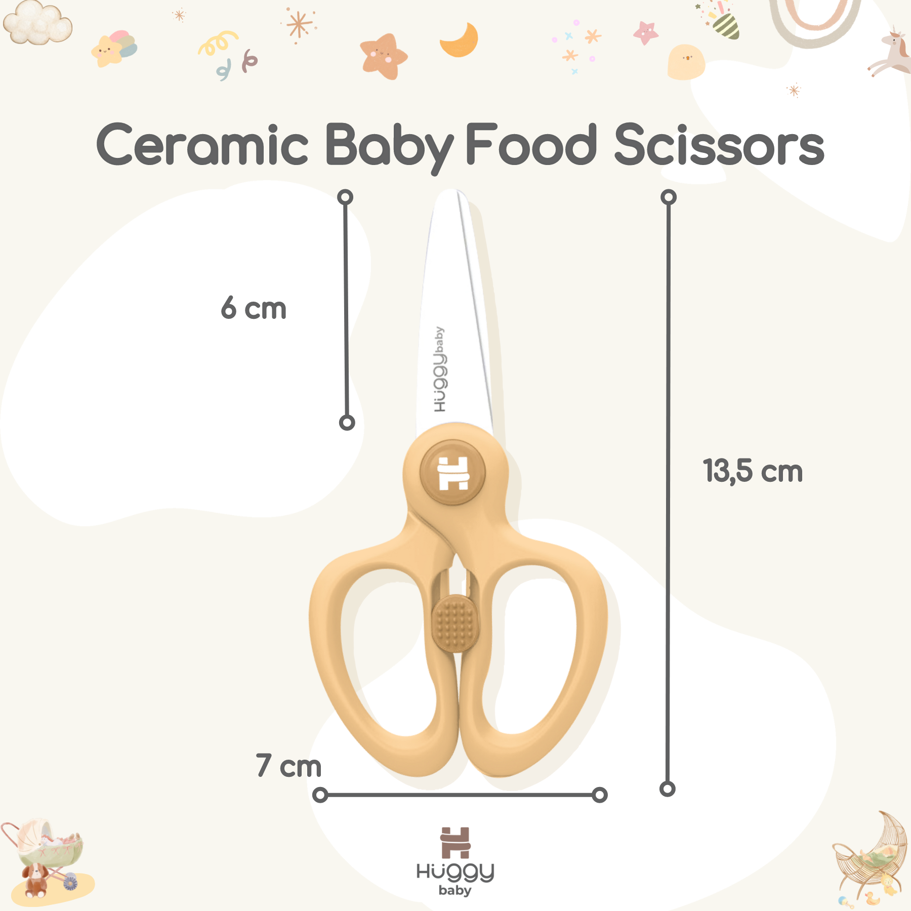 Huggy Baby CC01 Ceramic Baby Food Scissors | Gunting Makanan Anak Keramik - Image 3