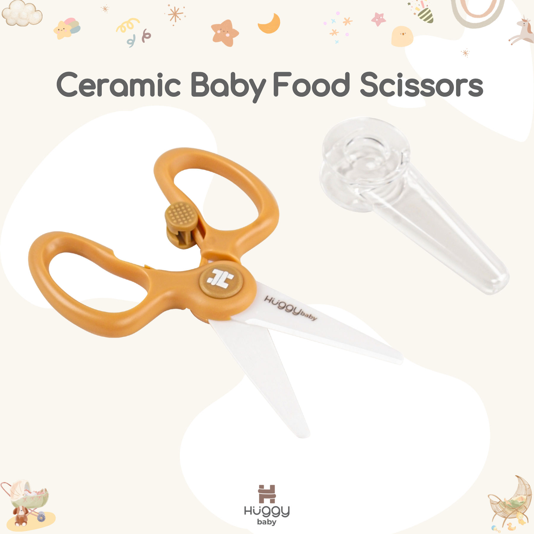 Huggy Baby CC01 Ceramic Baby Food Scissors | Gunting Makanan Anak Keramik - Image 2