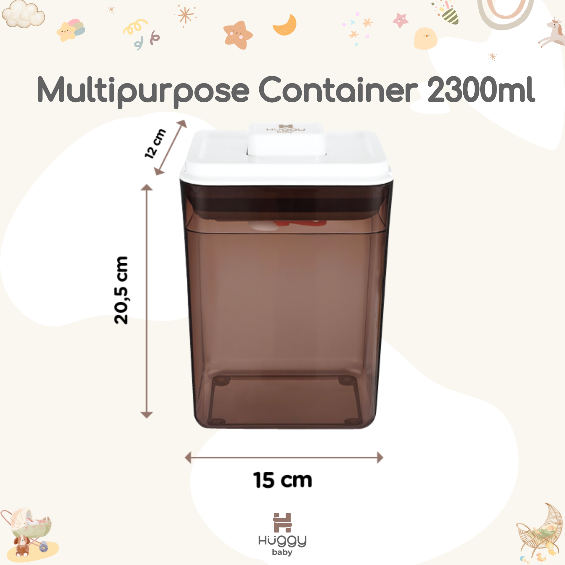 Huggy Baby MS005 Multipurpose Container 2300ml | Kotak Susu Wadah Makanan Serbaguna - Image 3
