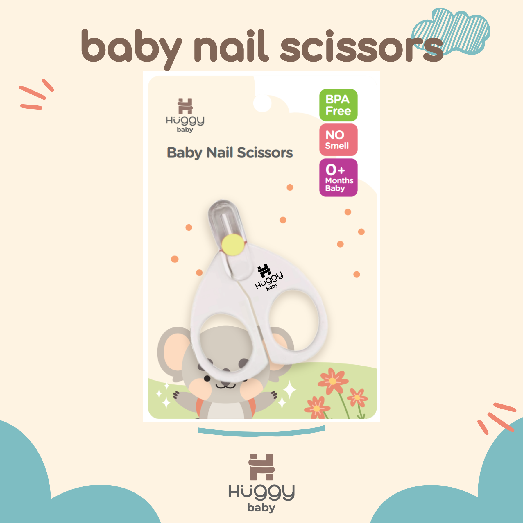 Huggy Baby GK002 Baby Safety Nail Scissors - Image 4
