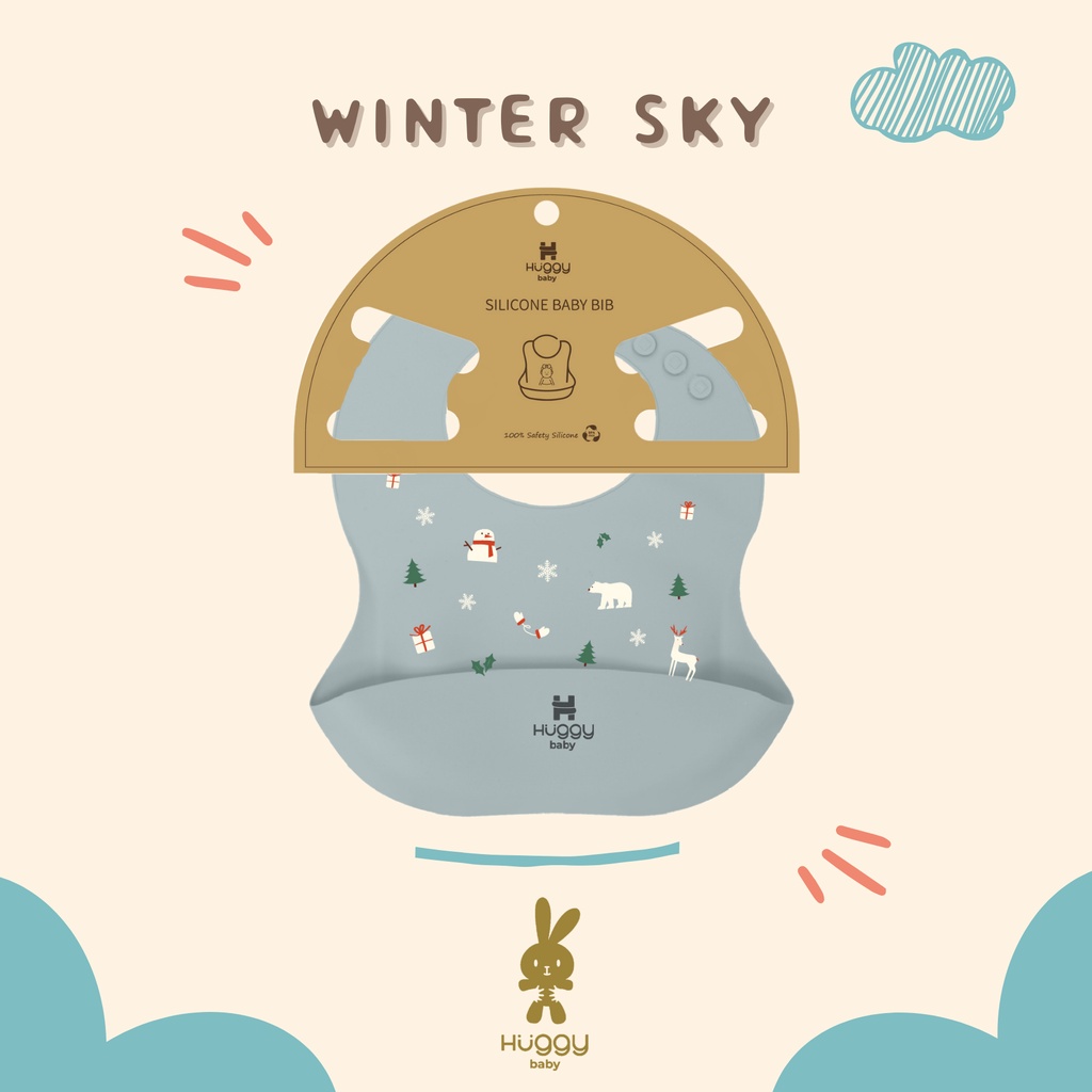 Huggy Baby BIB01 Silicone Bib Season Edition | Celemek Bayi Silikon - Image 3