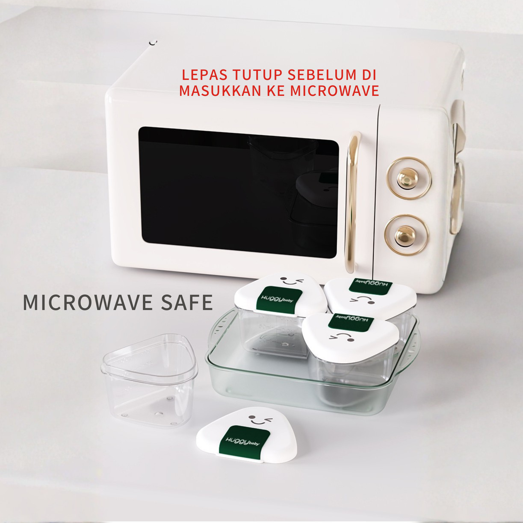 Huggy Baby WM002 Onigiri Baby Food Storage | Wadah Kotak Penyimpanan MPASI - Image 6