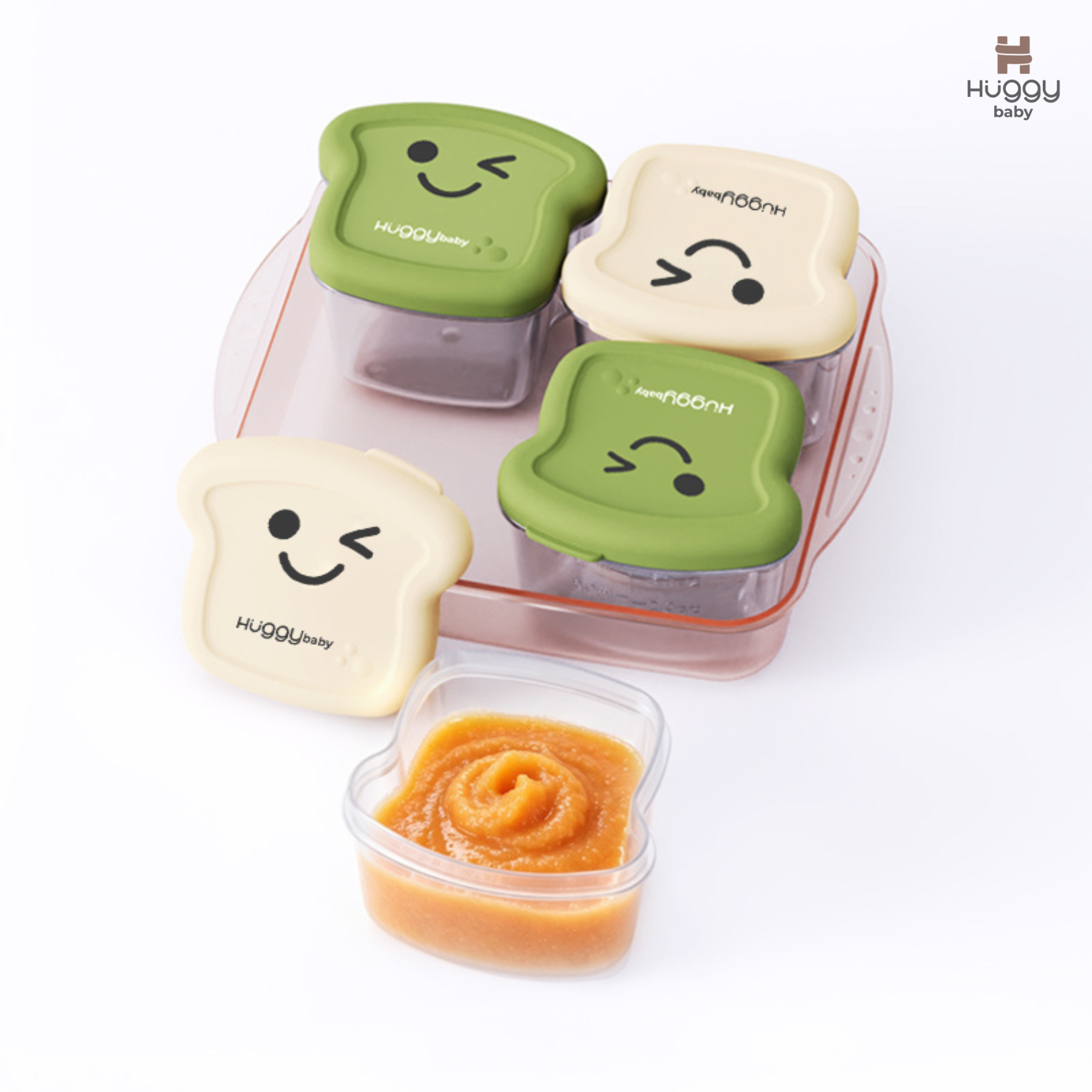Huggy Baby WM003 Toast Baby Food Storage | Wadah Kotak Penyimpanan MPASI - Image 2