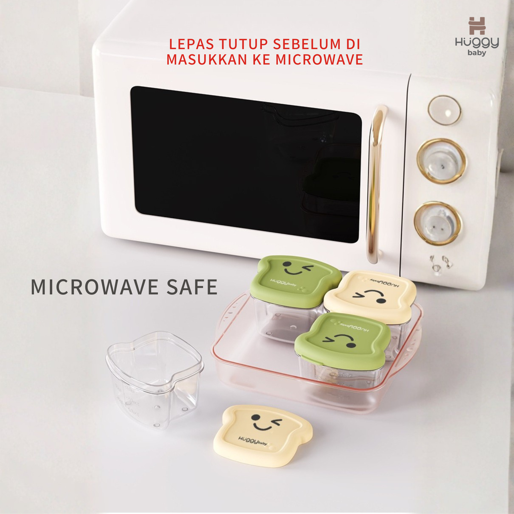 Huggy Baby WM003 Toast Baby Food Storage | Wadah Kotak Penyimpanan MPASI - Image 6