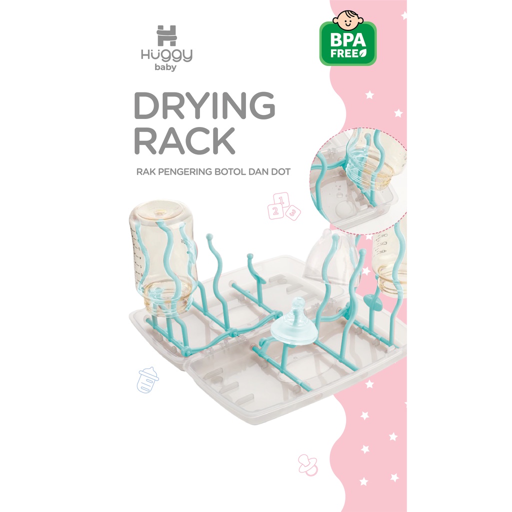 Huggy Baby DR001 Portable Drying Rack | Rak Pengering Botol - Image 2