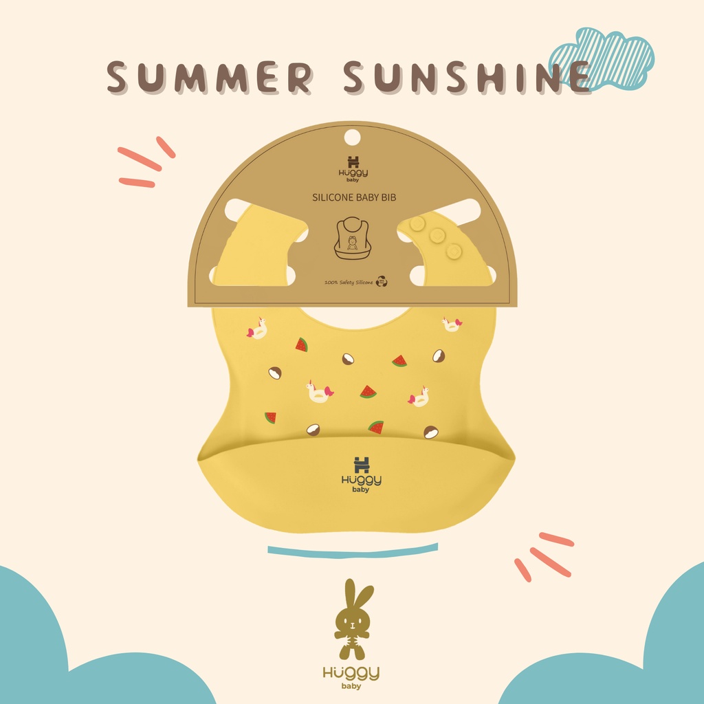 Huggy Baby BIB01 Silicone Bib Season Edition | Celemek Bayi Silikon - Image 4