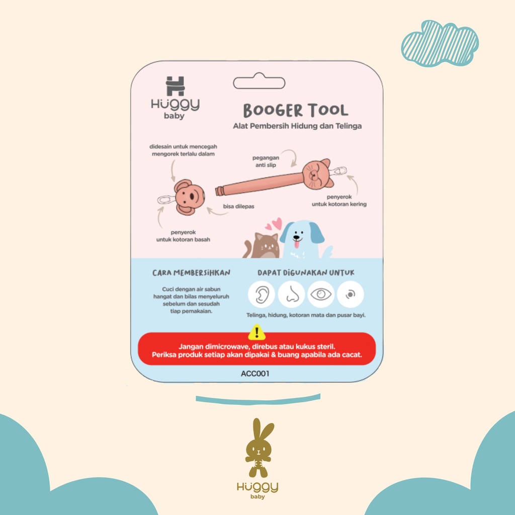 Huggy Baby ACC001 Booger Tool | Pembersih Hidung & Telinga Bayi - Image 5