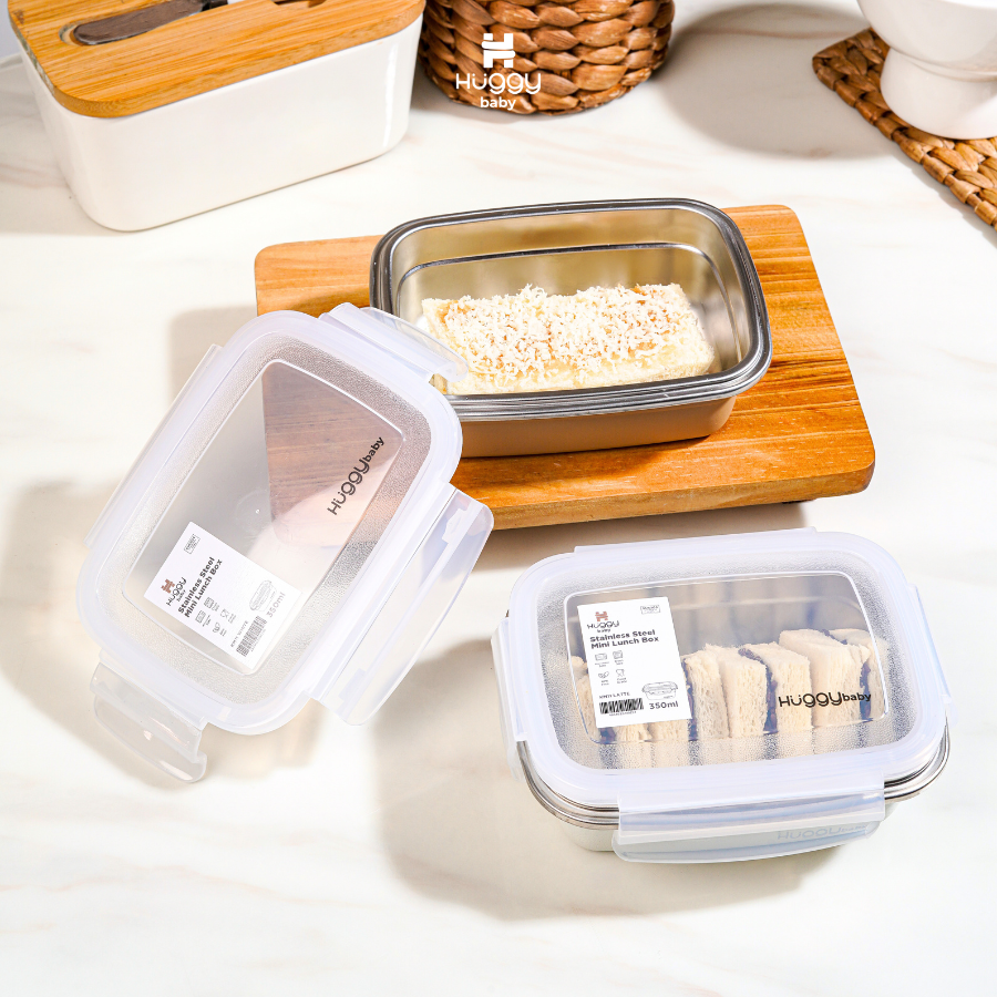 Huggy Baby KM11 Stainless Steel Mini Lunch Box 350ml | Kotak Makan Anak - Image 2