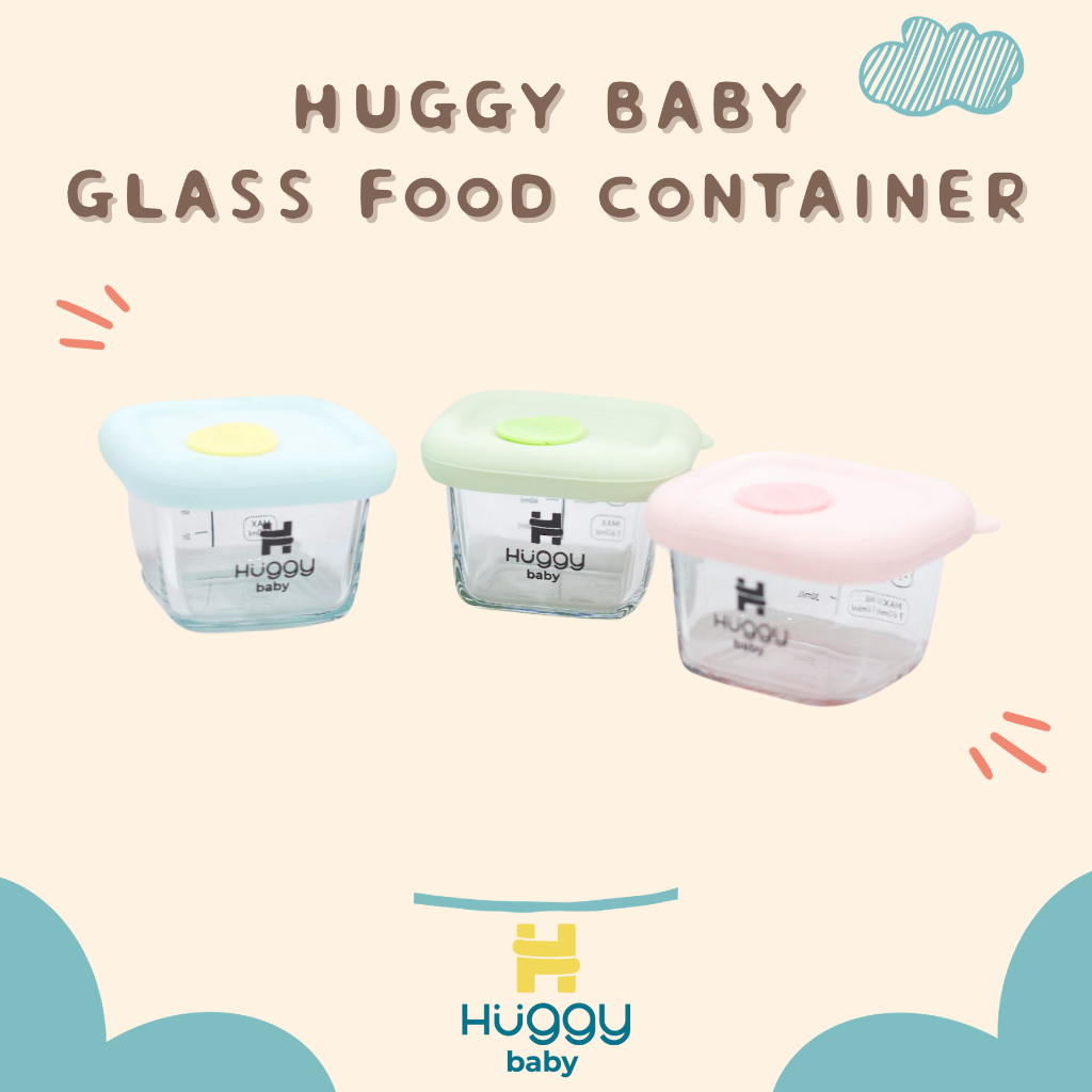 Huggy Baby WM001 Glass Food Container | Wadah Kaca Makanan Anak - Image 4
