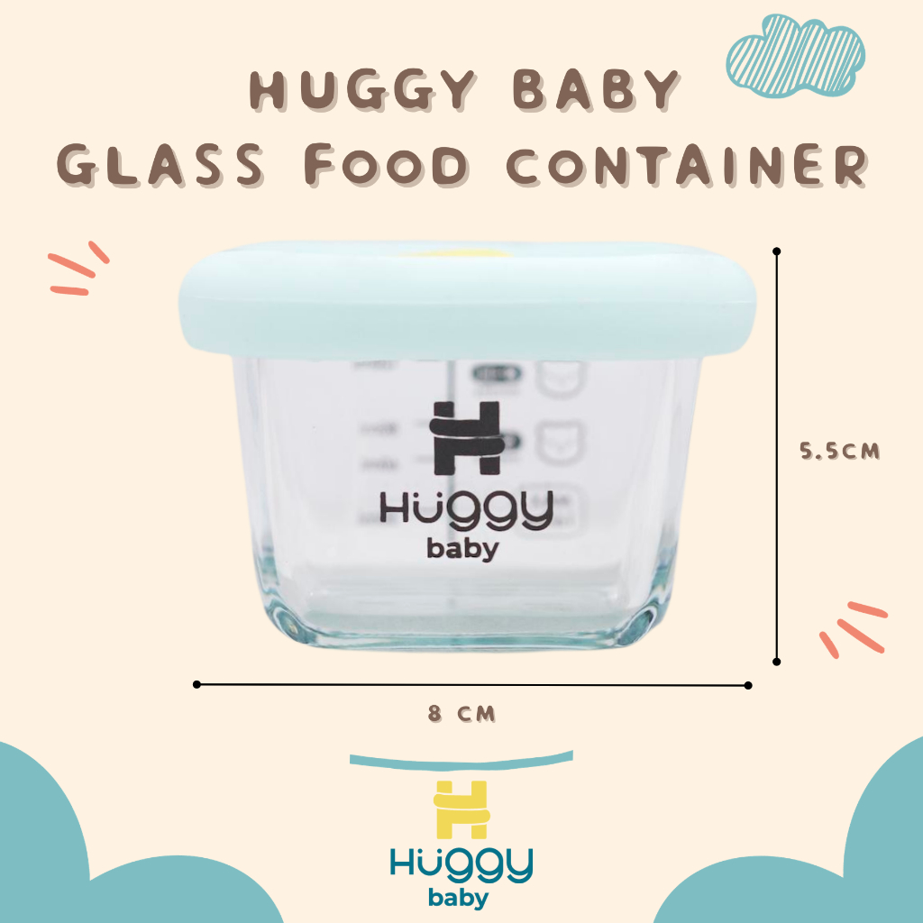 Huggy Baby WM001 Glass Food Container | Wadah Kaca Makanan Anak - Image 6