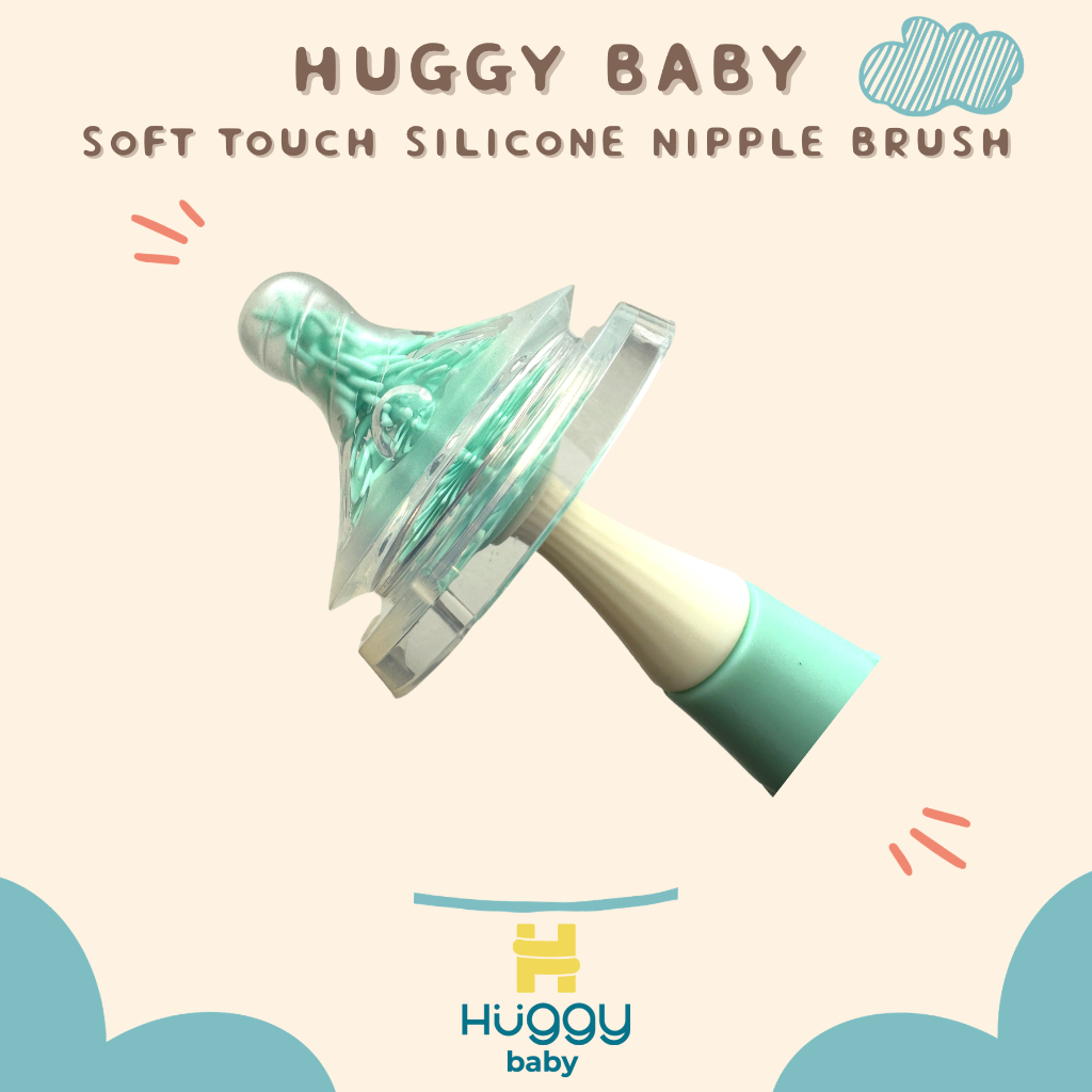 Huggy Baby BR005 Soft Touch Silicone NIPPLE Brush | Sikat Pembersih Dot Bayi - Image 7
