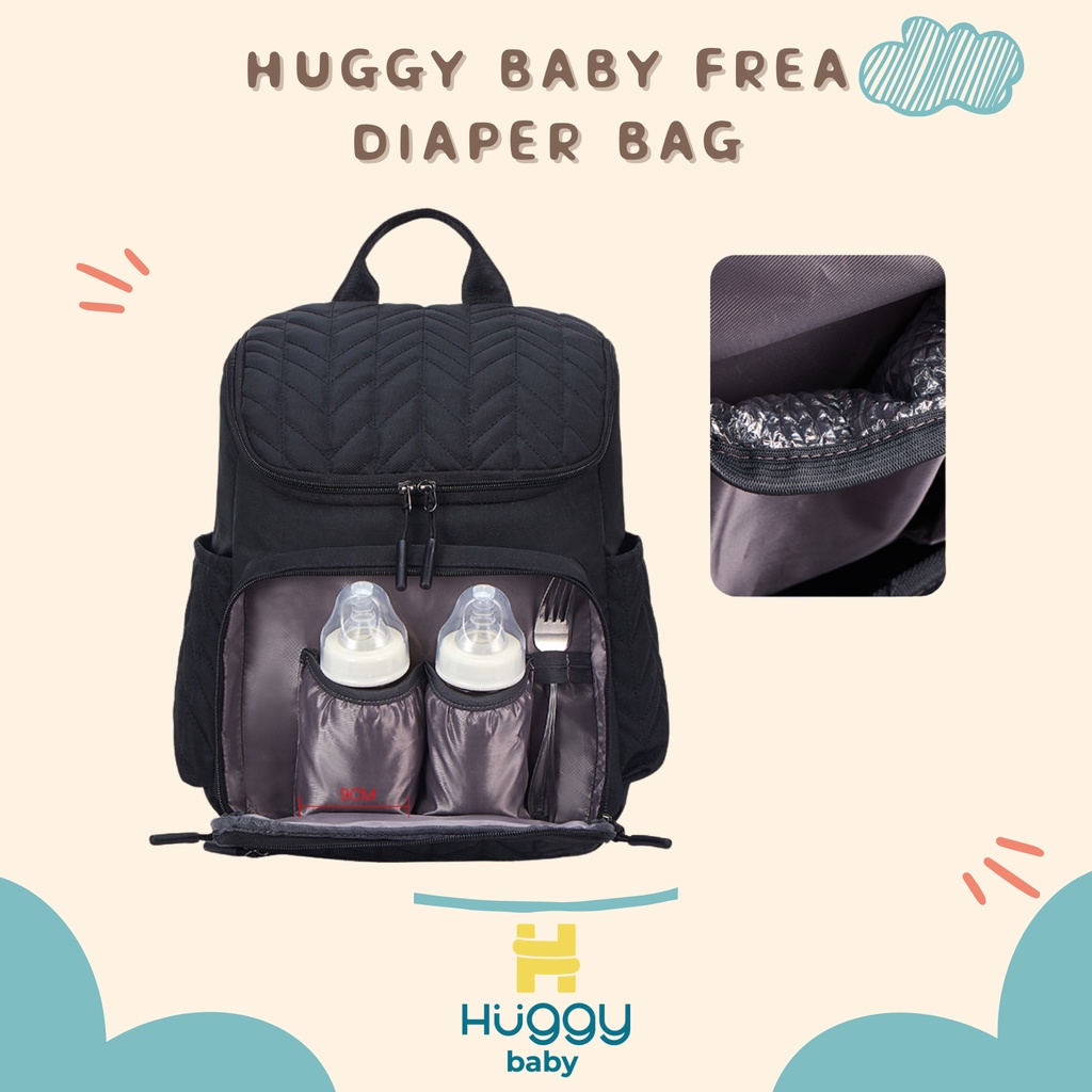 Huggy Baby BAG06 FREA Diaper Bag Backpack Premium | Tas Popok Bayi - Image 3