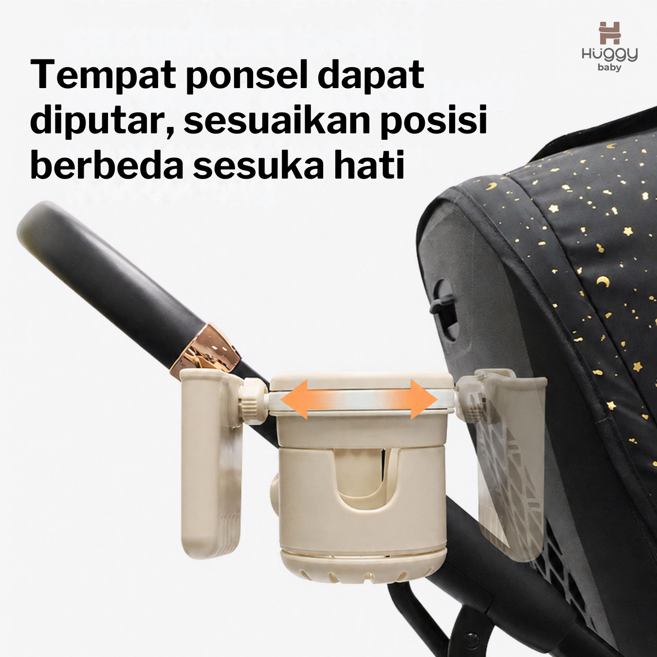 Huggy Baby ACC10 Triogo Stroller Cup Holder | Tempat Botol Minum Kereta Dorong - Image 5